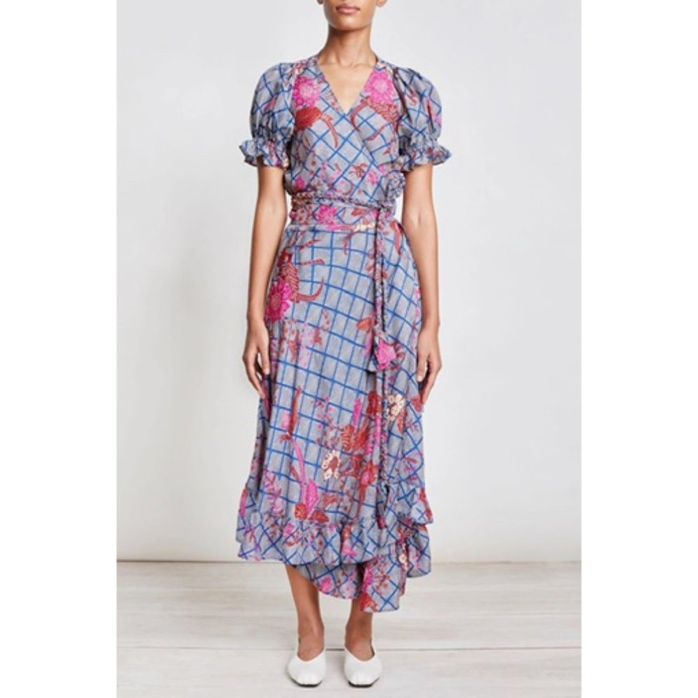 EUC 💗 APIECE APART 100% Silk Chabrol Wrap Top + Feliz Wrap Skirt Set